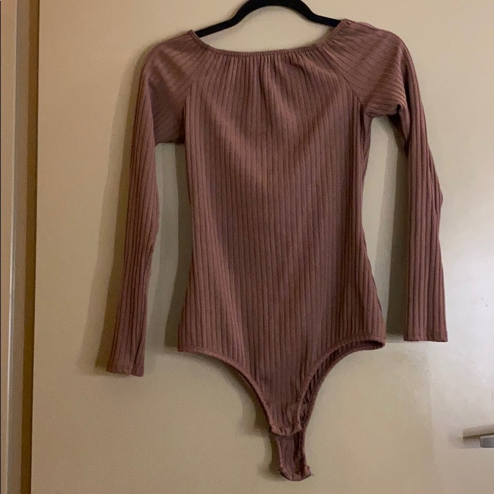 Boohoo | purple chocolate body suit